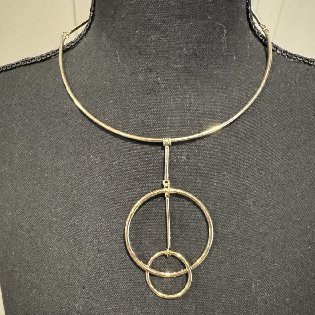 Lane Bryant Goldtone 16 Long Choker Collar Bib Pendant Statement Necklace New 22$